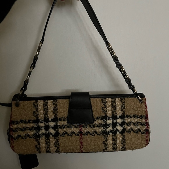 Burberry Wool Nova Check 'Mastaire' Small Shoulder Bag - Picture 13 of 14
